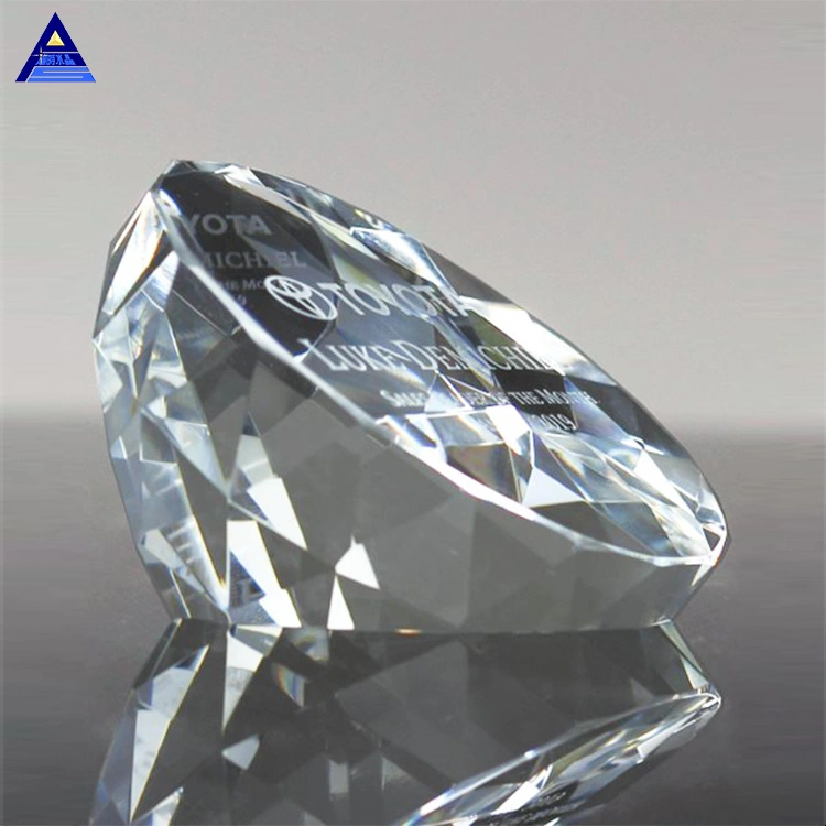 Crystal Pyramid Shaped Blank Dome Ball Glass Diamond Paperweight