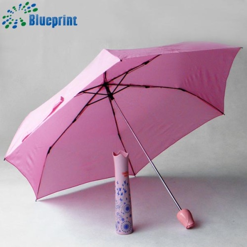 Optional Colors Fancy Rose Handle Slim Wine Bottle Umbrella