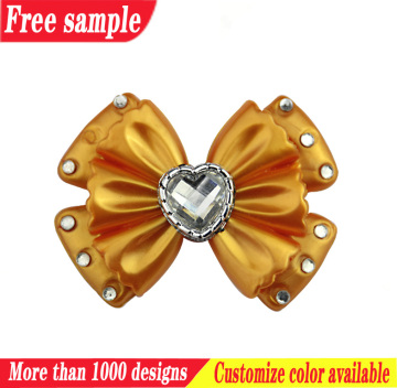 Colorful bowknot shoe flower for lady shoe ornament