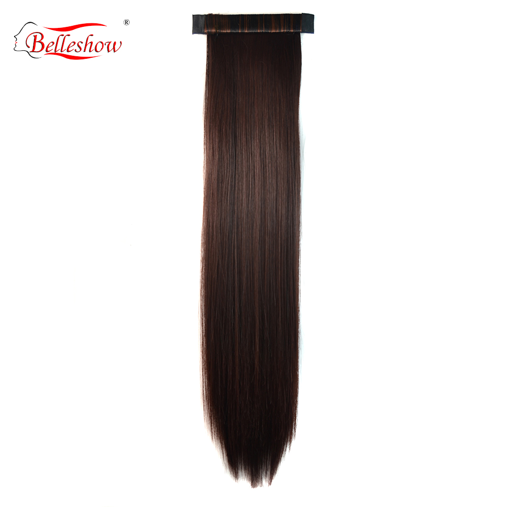 Hot sell clip on ponytail straight synthetic hair extension easy ponytail hairstyles best clip in hair extensions