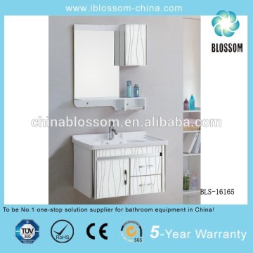 Wall-mounted mirrored pvc nathroom sink corner cabinets