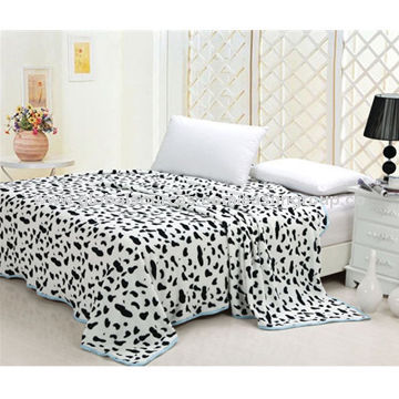 Milch cow printed flannel fleece cover for summer, 1.5kg