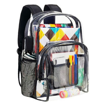 Heavy-Duty Clear Bookbag Stadium & School Approved Backpack