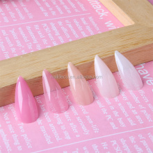 Medium Stiletto Almond Gel Press-on Nail Tips - 5 Colors, 240pcs/Box