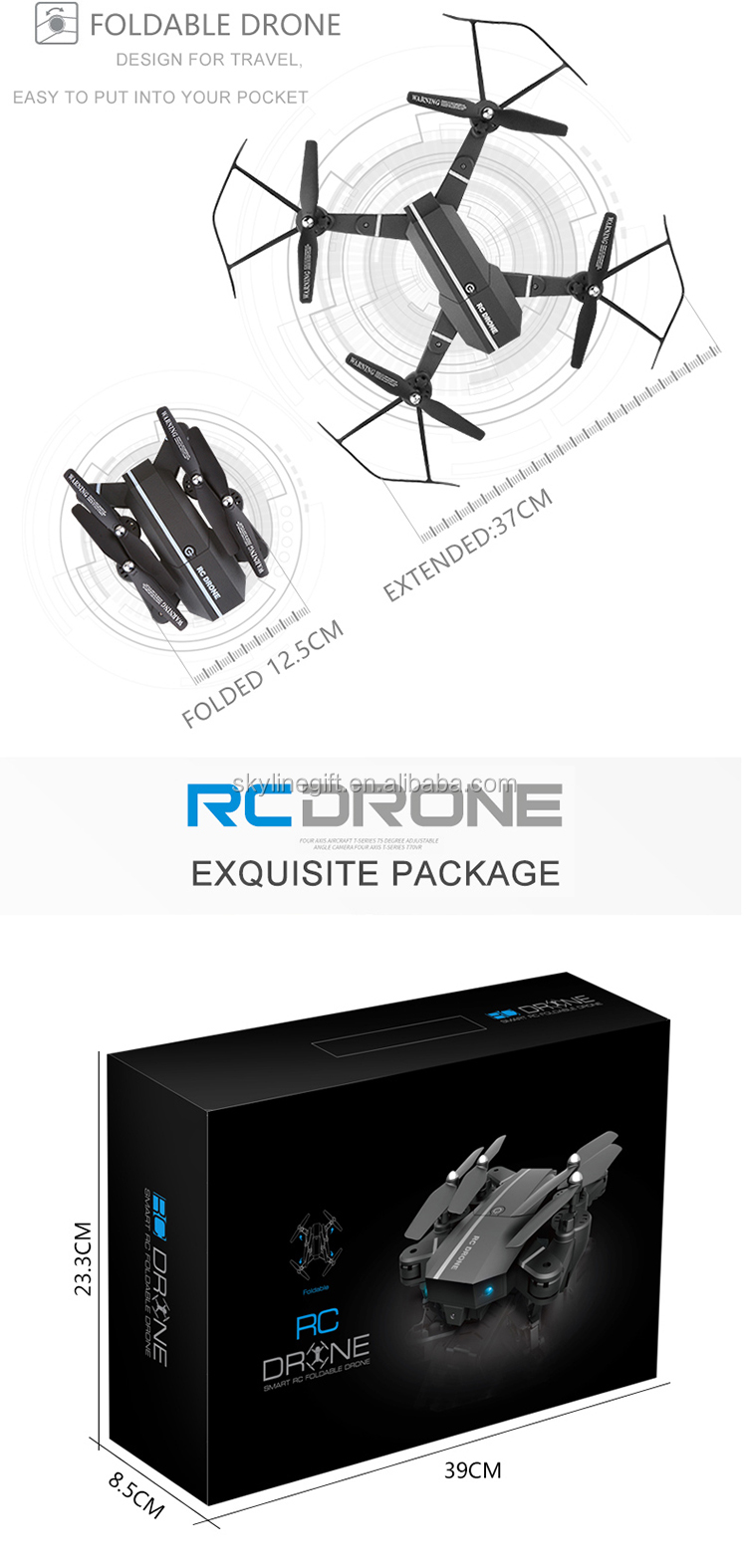 Wifi FPV Quadcopter Drone 8807W Foldable Selfie Mini Heli copter with 0.3MP HD Camera Height Hold Mode VS XS809W Dron