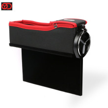 PU Leather Car Seat Gap Filler with Cup Holder - Car Seat Organizer Accessory
