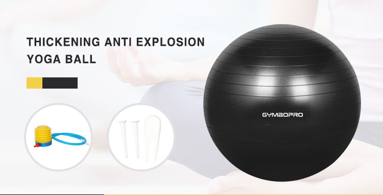 Anti-Burst PVC Gym Ball Latihan Keseimbangan Kestabilan Kecergasan 55 65 75 cm Ball Yoga dengan Pam Udara