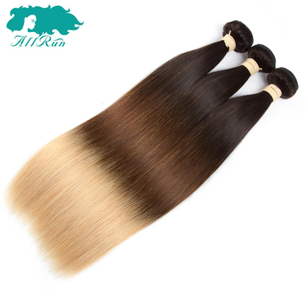 cheap 3 Tone Ombre Color 1B/4/27 Straight Hair Extensions Peruvian Human Hair