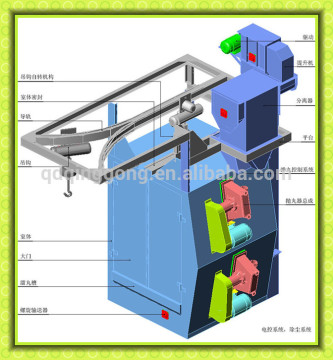 Hook Type Castings Polishing Shot Peening Machine