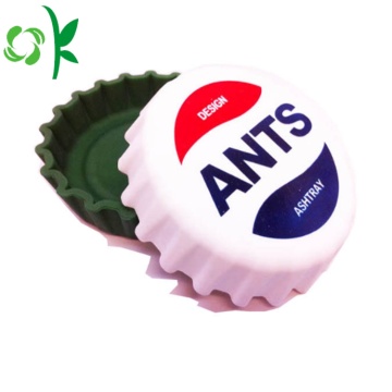 Beer Cap Shape Fashion Silicone Cutomized Smoke Ashtray