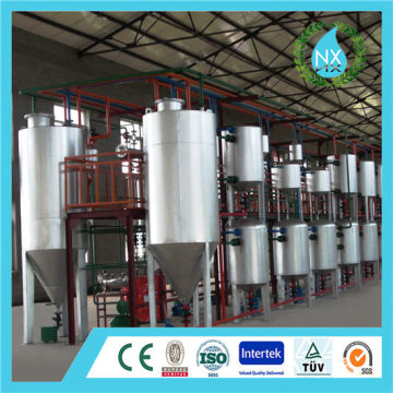 Rubber pyrolysis and refine plant