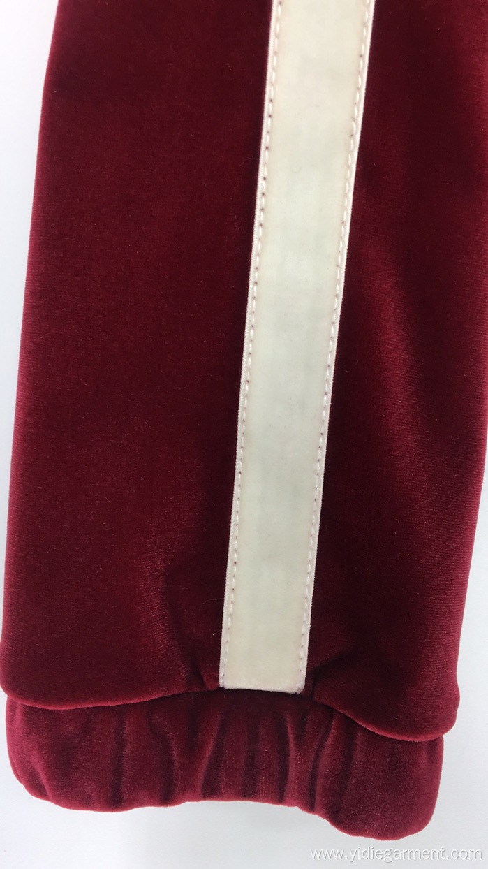 Women's Red Velet Long Sleeve Jacket