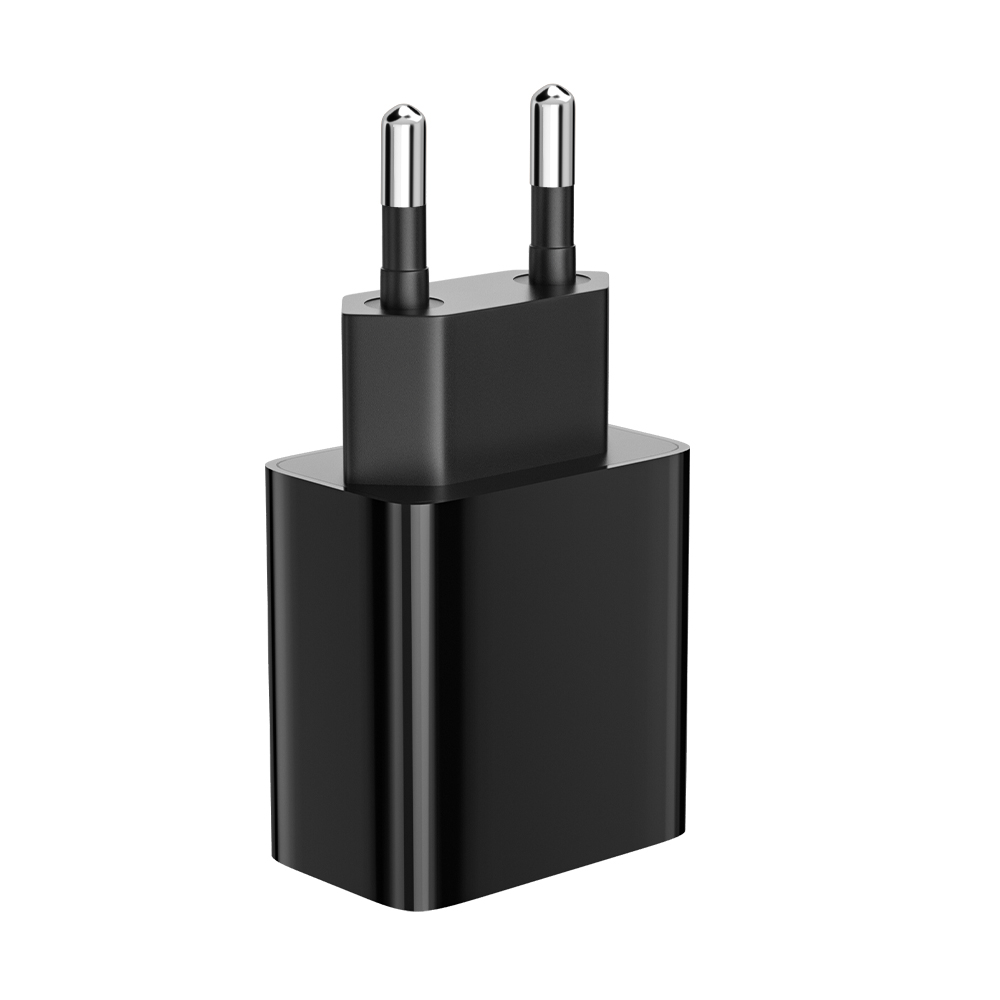 QC3.0 18W USB Wall Charger Black للهاتف المحمول