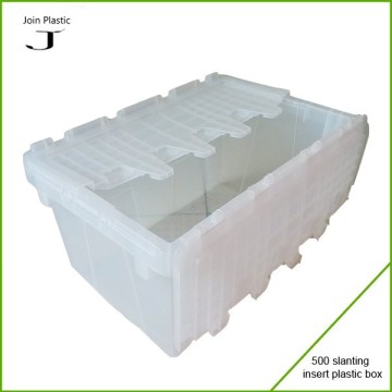 Clear plastic patterned storage boxes