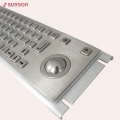 Teclado de metal de layout personalizado com trackball