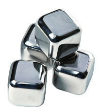 Stainless Steel Whiskey Ice Cubes - 304 Stainless Steel Reusable Ice Cubes for Chilling Drinks