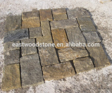 yellow porphyry driveway paving stone
