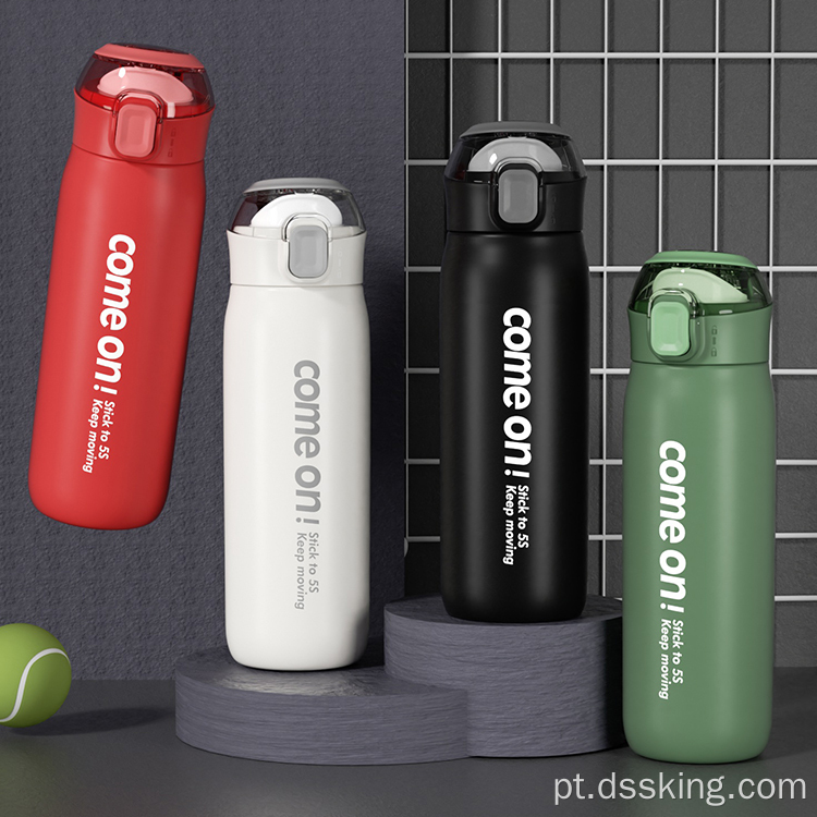 Thermos de moda colorida 500 ml para viagens de plástico reutilizável