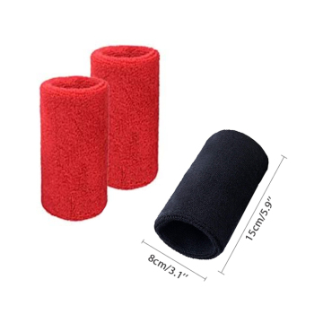 Custom Logo Tennis Sweatbands and Bespoke Embroidered Wrist Supports: The Ultimate 15cm Extra Long Wrist Protection Accessory