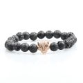 2018 großhandel modeschmuck natürliche tigerauge edelstein perlen silber panther armband