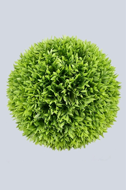 Plastic PE Artificial Plant Thee Leaf Ball for Home Decoration (49371)