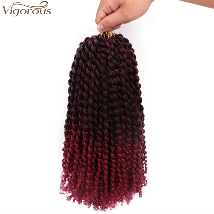 Vigorous 8 inches Marley Braids Ombre Curl Crochet Braid Synthetic Kinky Braiding Hair Extensions for Women Wholesale Price