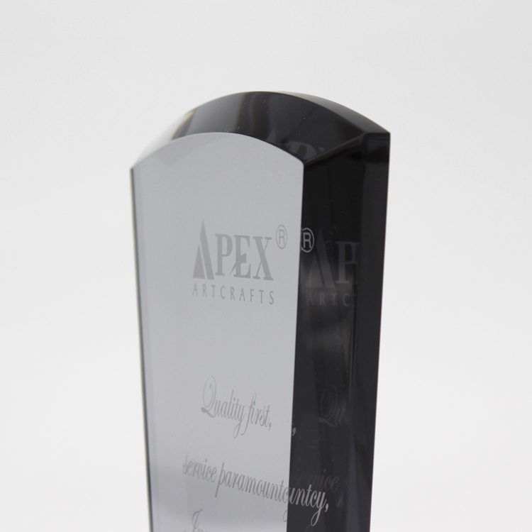 Clear Black Acrylic Prize Trophy For Souvenir
