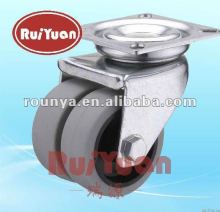TPR dual wheel swivel castors