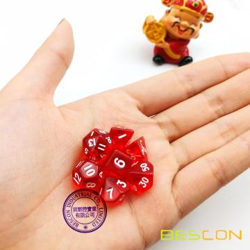 12 MM Mini Größe Polyedral 7-Die Set D4-D20 für RPG Dungeons und Drachen Spiel Würfel