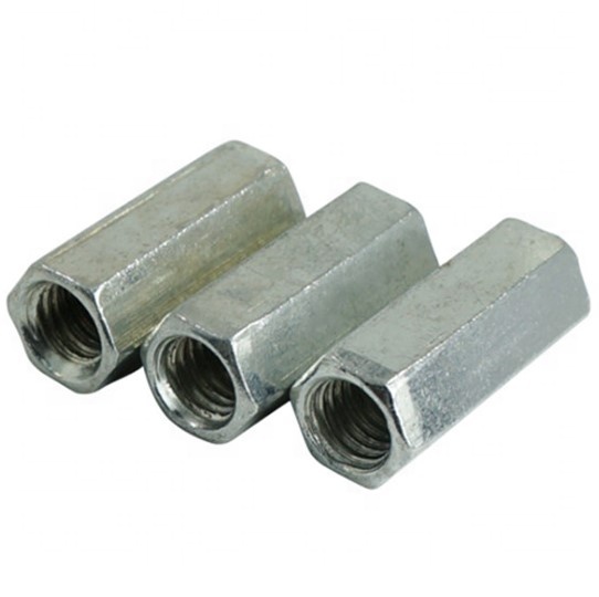 Stainless Steel Carbon steel galvanized DIN 6334 Long Hex Coupling Nuts zinc plated M6 M8 M12