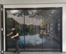Aluminum Single Track Narrow Sliding doors