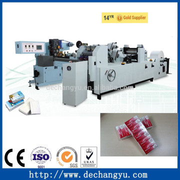 Automatic mini tissue facial embossed folding hanky paper handkerchief machine