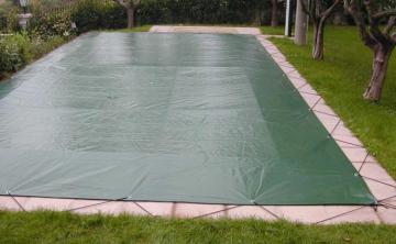 Mesh winter safety swimming pool cover