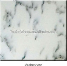 Imported white marble Arabescato