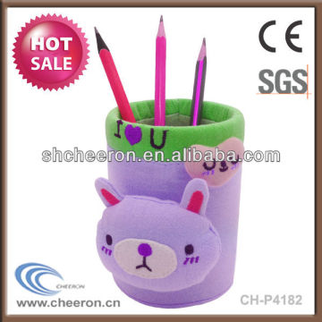 Lovely plush animal pencil holder