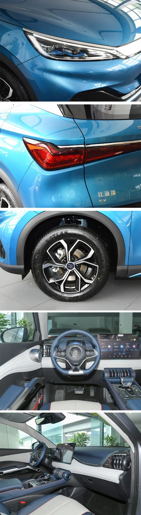 Ridever Cheap New 2022 B Y D Yuan Plus 5 Doors 5 Seats SUV 150kw Zunrong 510km Electric Used Cars