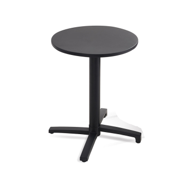 Black Aluminum Round Bistro Table for Outdoor Furniture