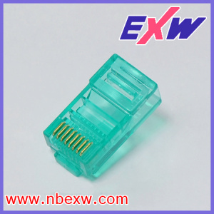 Plug 8P8C Transparent Green