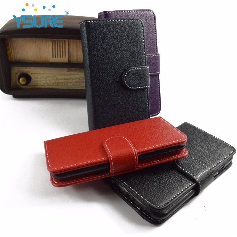 2 in 1 litchi pattern leather case with removable inner shell with mirror slot