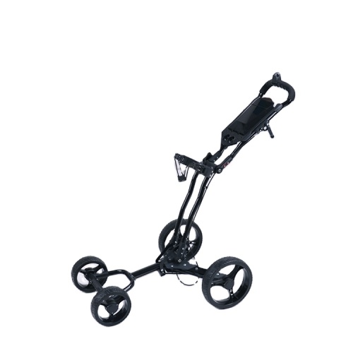 4 Wheel Foldable Golf Trolley with Umbrella Holder