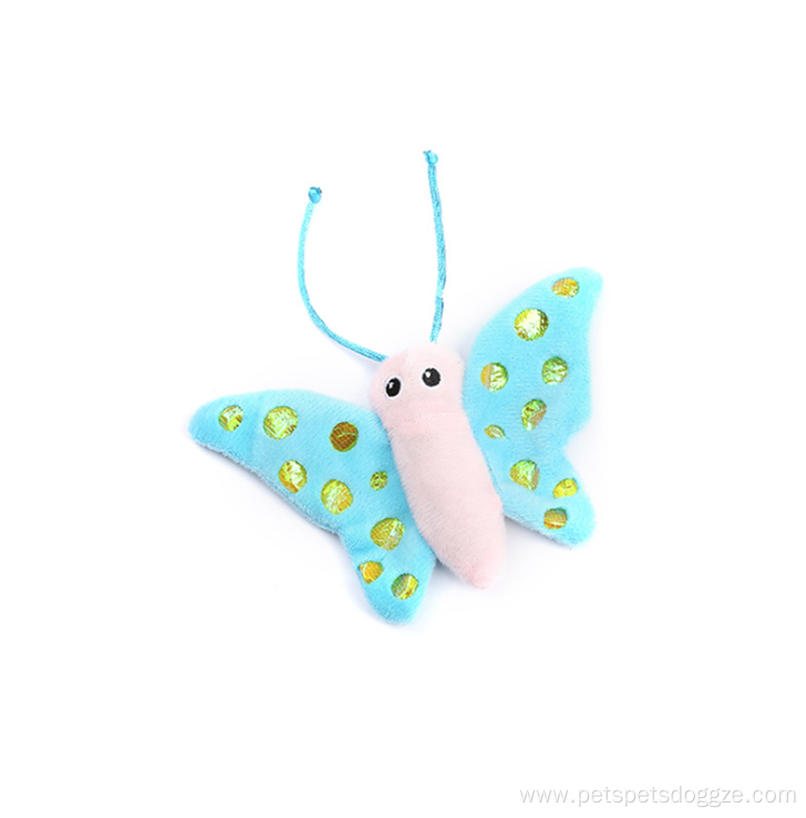 Cute butterfly shape paper wings catnip pet toy
