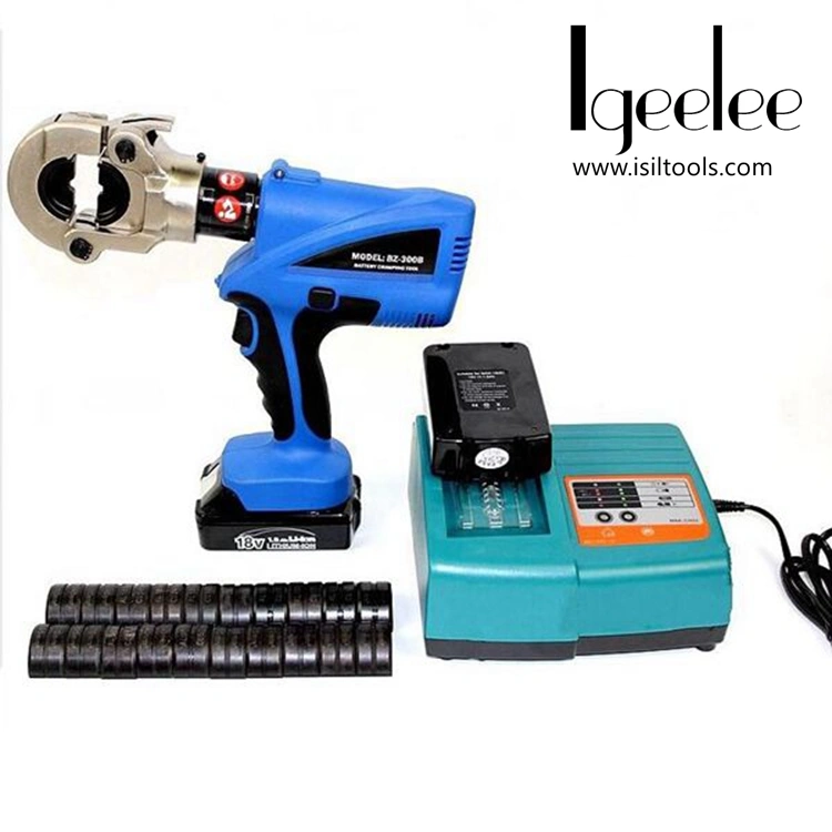 Igeelee Bz-300b Hydraulic Terminal Crimper Battery Powered Cable Lug Crimping Tool