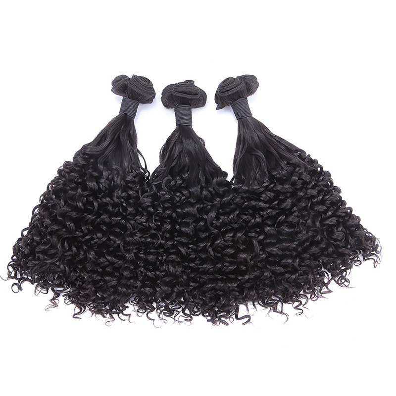 Li&queen Hair 10A Grade Virgin Brazilian Cuticle Aligned Pissy Curl Double Drawn Hair Extensions