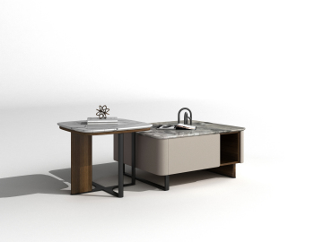 Italian light luxury marble coffee table