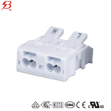 2 pins fast connection push wire connectors