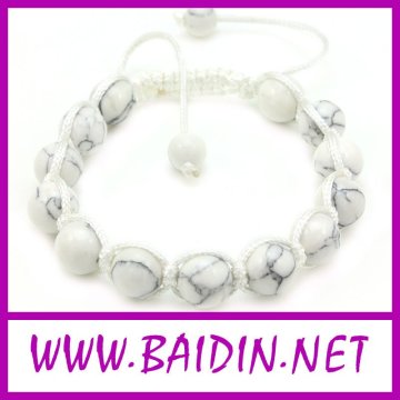 white Turquoise shamballa bracelet