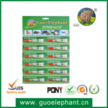 wholesale Guo elephant 3g super glue ,fast super glue 12pcs super glue