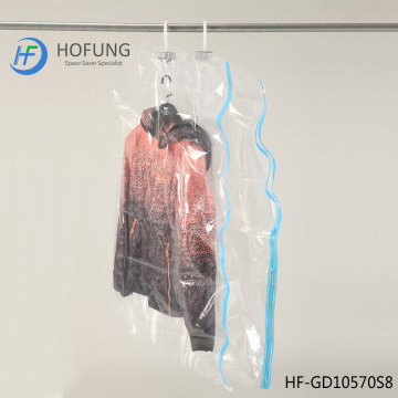 Hanging space saver bag vacuum storage bag for closet