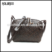Popular Wholesale China Factory women's leather shoulder braided bag 2016