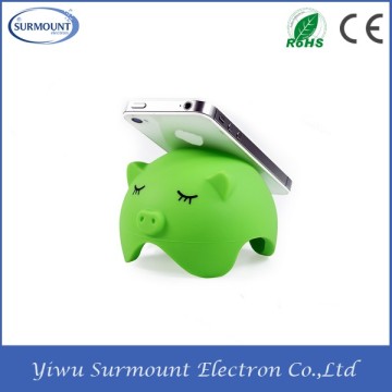 Cut Pig Shape silicone holder for the phone , pig phone holder